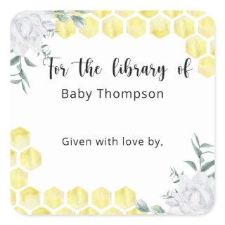 Honeycombs - for the library of square sticker