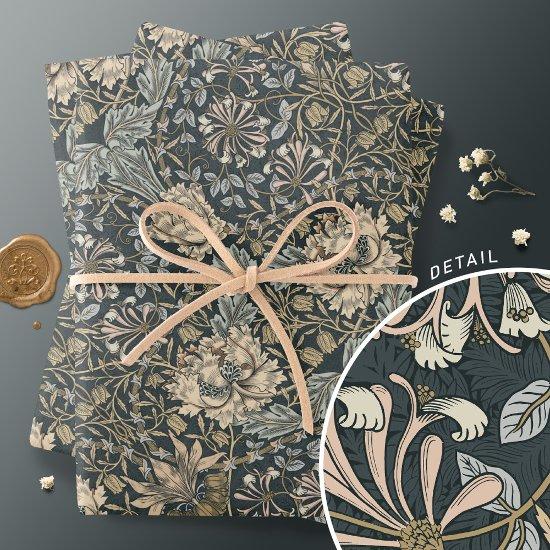 Honeysuckle Delight William Morris Larkspur  Sheets