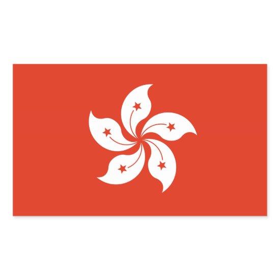 Hong Kong Flag Rectangular Sticker