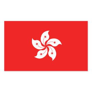 Hong Kong White Orchid Symbol Rectangular Sticker