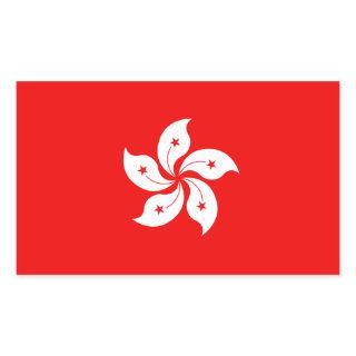 Hong Kong White Orchid Symbol Rectangular Sticker