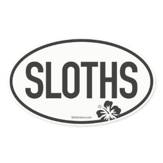 Honk if you love SLOTHS Oval Sticker
