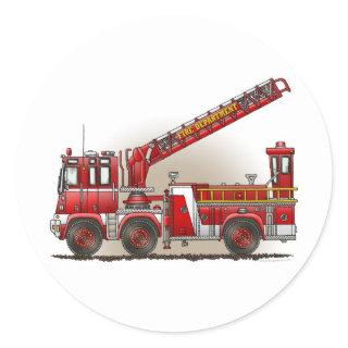 Hook and Ladder Fire Truck Sticker