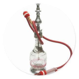 Hookah Water Pipe Classic Round Sticker