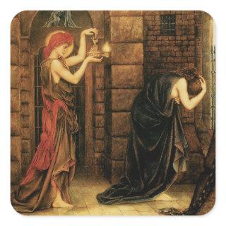 Hope in a Prison of Despair by Evelyn De Morgan Square Sticker