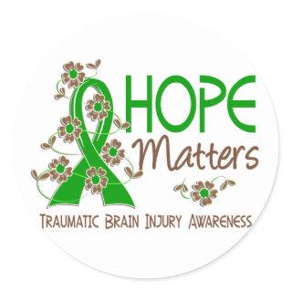 Hope Matters 3 Traumatic Brain Injury TBI Classic Round Sticker