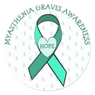 HOPE MYASTHENIA GRAVIS AWARENESS RIBBON STICKER