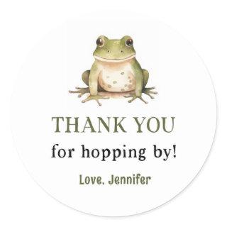 Hope On Over Frog Baby Shower Classic Round Sticker