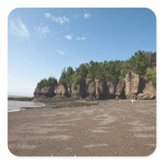 Hopewell Rocks and The Ocean Tidal Exploration Square Sticker