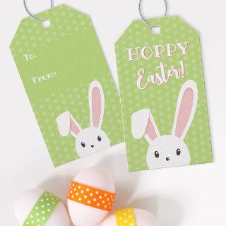 Hoppy Easter Bunny Cute Funny Spring Green Gift Tags