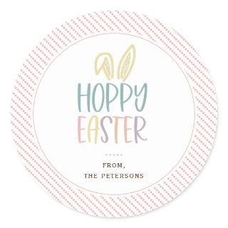Hoppy Easter Bunny Ears Classic Round Sticker