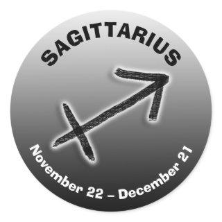 Horoscope Sign Sagittarius Astrology Classic Round Sticker