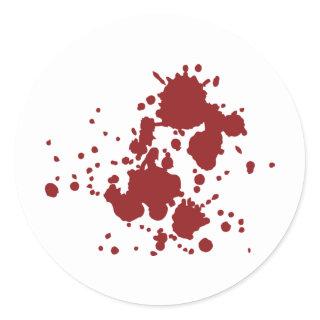 horror blood stains classic round sticker