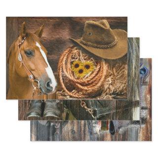 Horse Cowboy Boots Saddle Horseshoe  Sheets