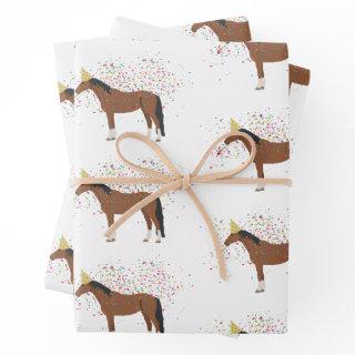 Horse Partying Farm Animals Having a Party   Sheets