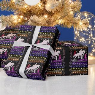 Horseback Riding Jumping Merry Christmas  Wrapping