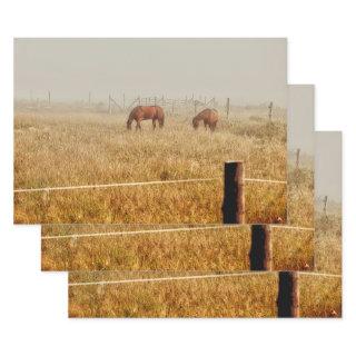 Horses Country Rustic Brown Decoupage  Sheets