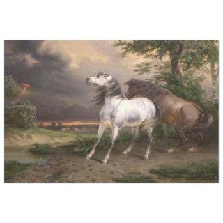 Horses Frightened by the Storm (by Carle Vernet) Tissue Paper