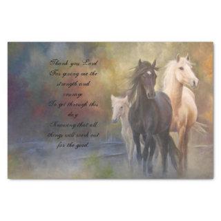 Horses With A Prayer Decoupage Tissue Paper