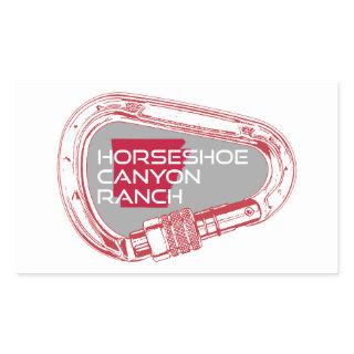 Horseshoe Canyon Ranch Arkansas Climbing Carabiner Rectangular Sticker