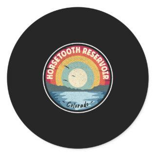 Horsetooth Reservoir Colorado Colorful Classic Round Sticker