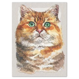 Hosico Cat Breed Watercolor Sketch Tissue Paper