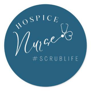 Hospice Nurse Registered Nurse RN Emergency Room Classic Round Sticker