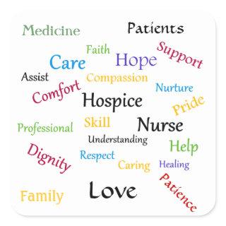 Hospice Nurse Square Stickers