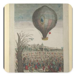 Hot-Air Balloon Experiment Square Sticker