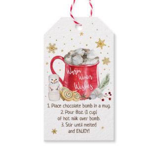 Hot Chocolate Bomb Hot Cocoa Bomb Instruction Gift Tags