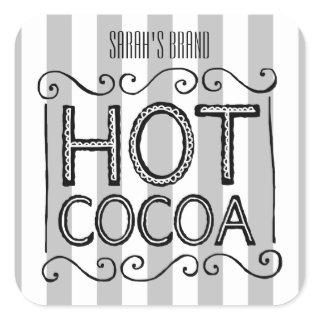 Hot Cocoa Add Your Name Square Sticker