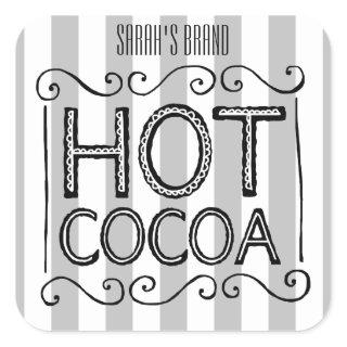 Hot Cocoa Add Your Name Square Sticker