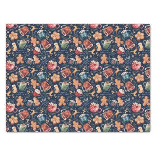 Hot Cocoa Gingerbread Cookies Rustic Christmas Tissue Paper