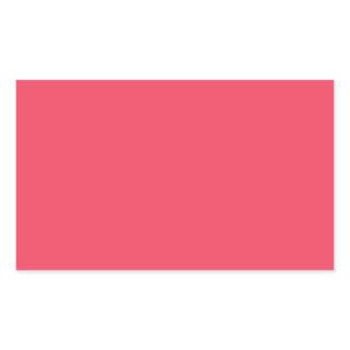 Hot Coral Pink Personalized Neon Salmon Background Rectangular Sticker