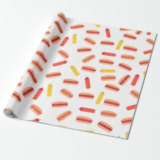 Hot Dog Fast Food BBQ Pattern