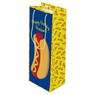Hot Dog Kids Birthday Party Cook Out Cute Wine Gift Bag