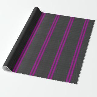 Hot Fuchsia Pink Racing Stripes Carbon Fiber Style