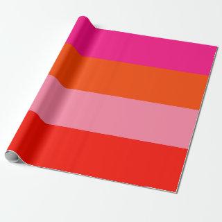 Hot Pink and Bright Orange Stripes