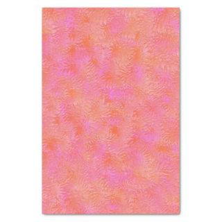 Hot Pink and Orange Feather Design Tissue Paper