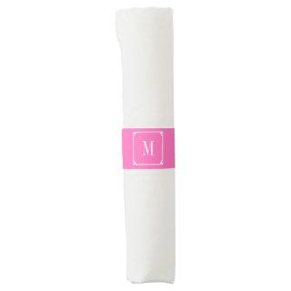 Hot Pink and White Greek Key Border Monogram Napkin Bands