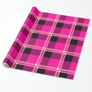 Hot Pink, Black and Yellow Plaid