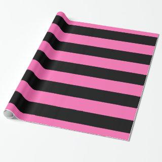 Hot Pink Black XL Stripes Pattern V