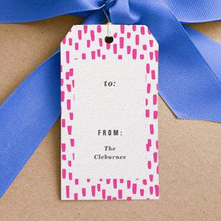 Hot Pink Dashing Gift Tags