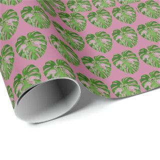 Hot Pink Flamingos Flamingo  Monstera