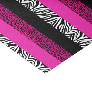 Hot Pink Leopard and Zebra Animal Print Tissue Paper