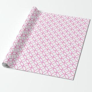 Hot Pink on White Overlapping Circles