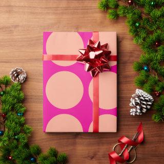 Hot Pink Orange Polka Dots Geometric Patterns