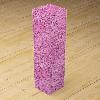 Hot pink water droplets wine box