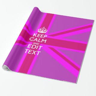 Hot Pink Your Keep Calm Edit Text Union Jack