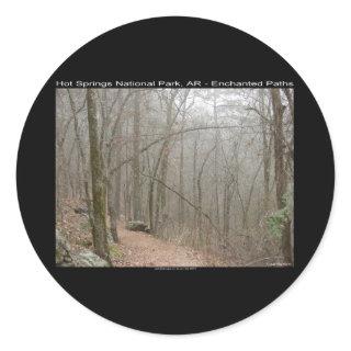 Hot Springs National Park, AR - Enchanted Paths Classic Round Sticker
